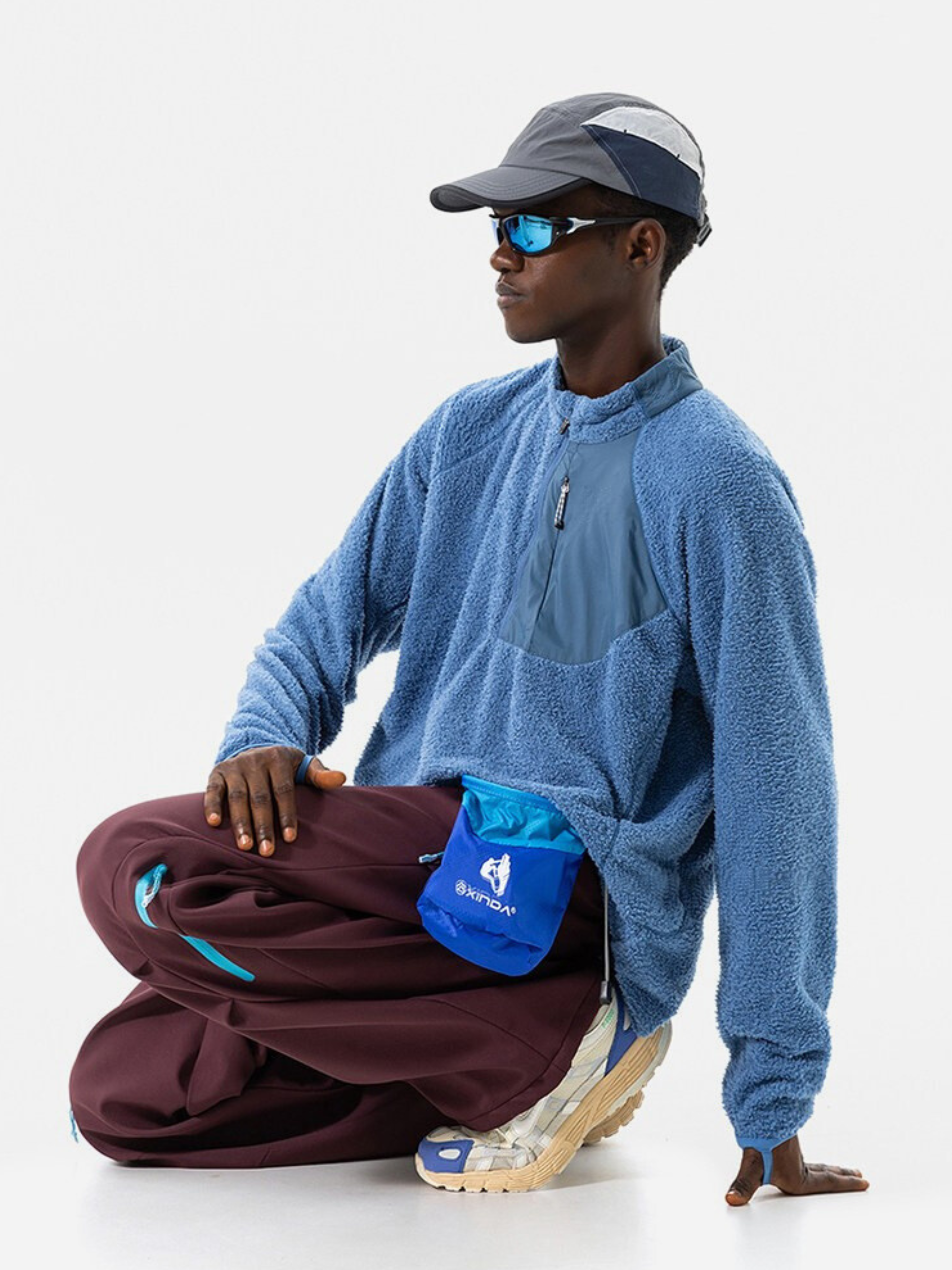 Arcadia - Unisex Half-Zip Fleece Liner Mock Neck Sweatshirt