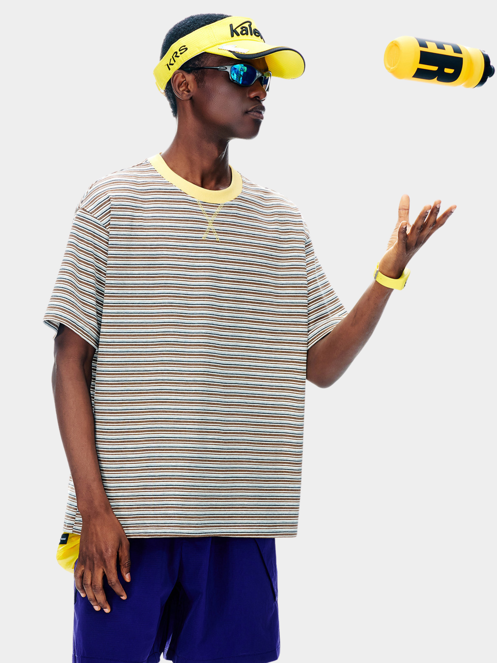 Deertrail - Unisex Heavyweight Contrast Stripe Oversized T-Shirt