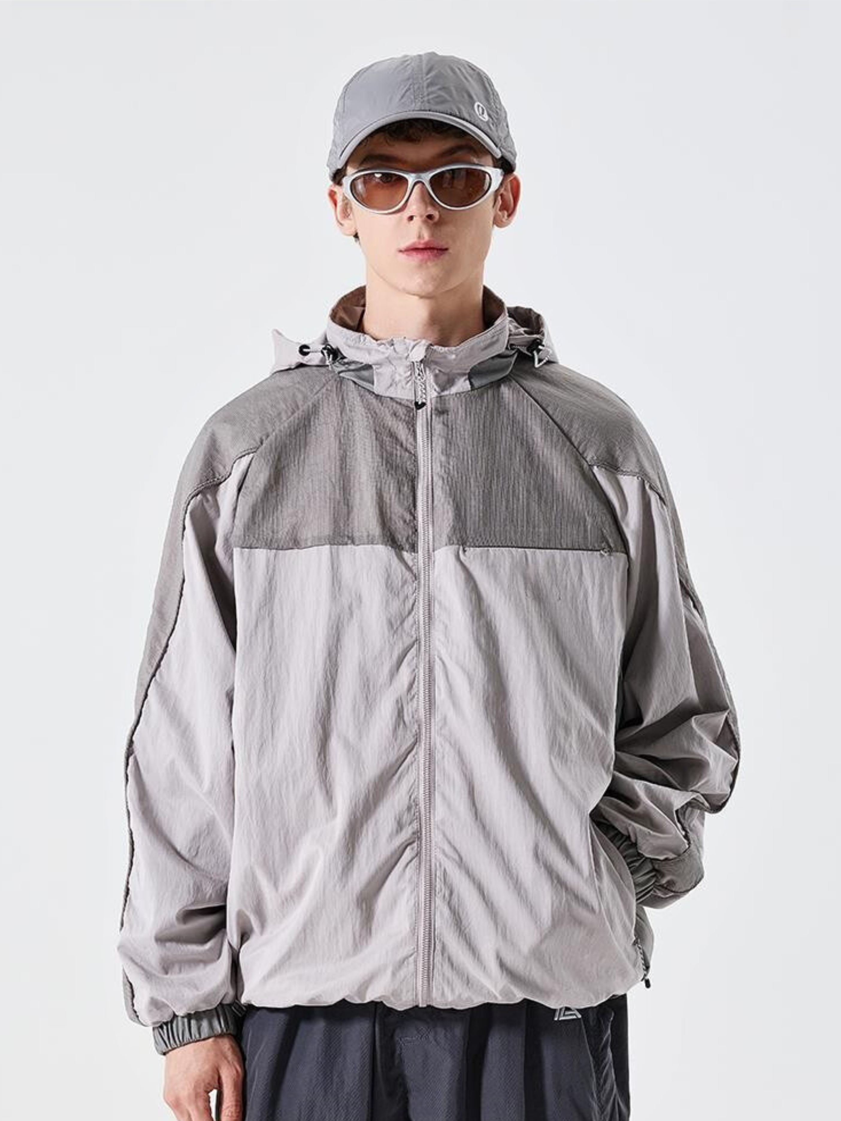 Trailmark - Unisex Colorblock Hooded Windbreaker Jacket