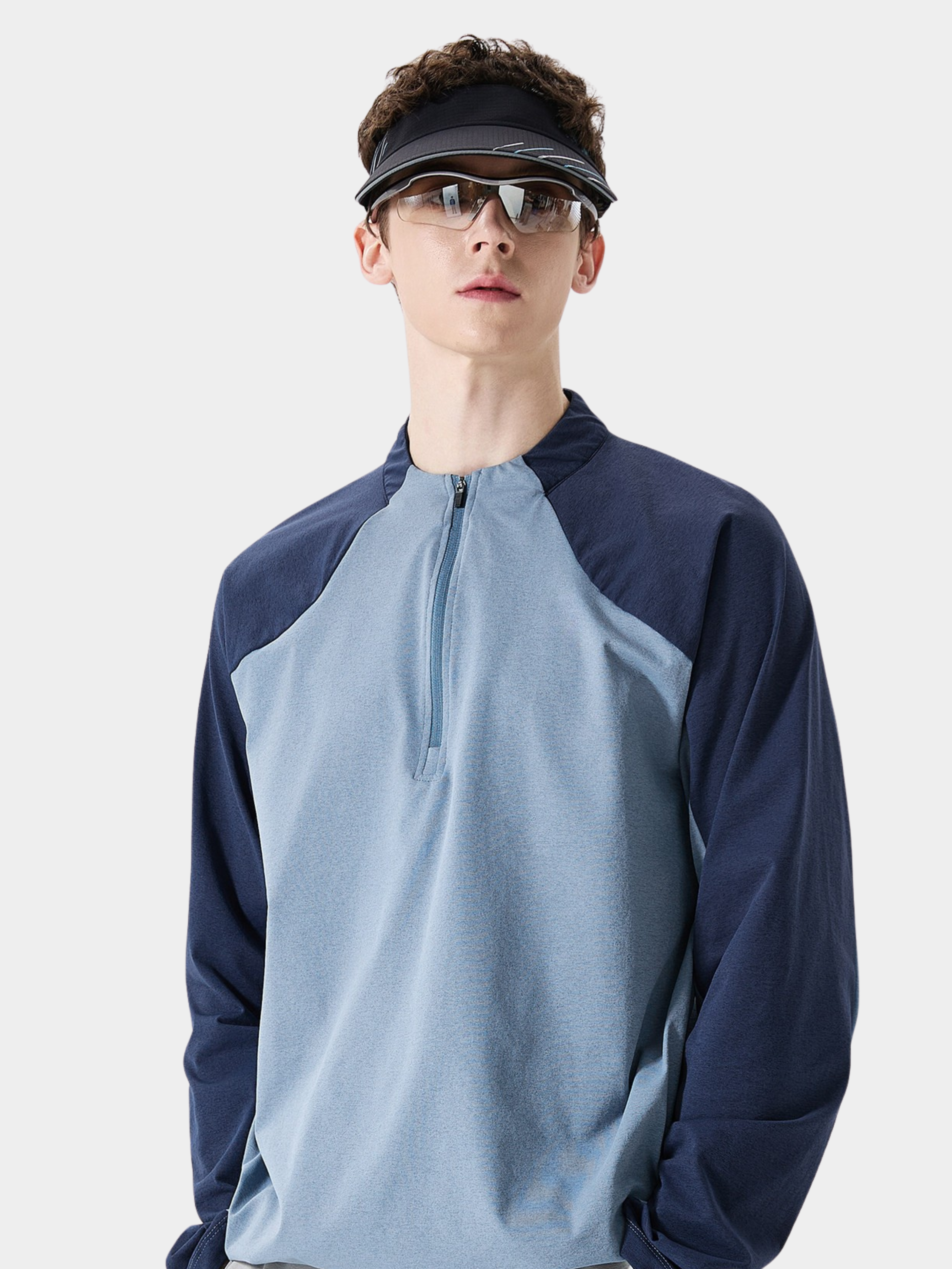 Caverise - Men's UPF50+ Half-Zip Quick-Dry Performance Long Sleeve