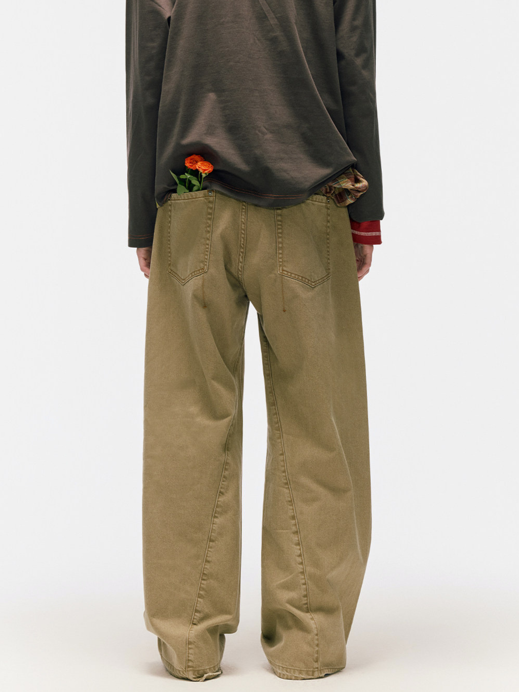 FreeSpirit - Unisex Slub Cotton Curved-Leg Pants