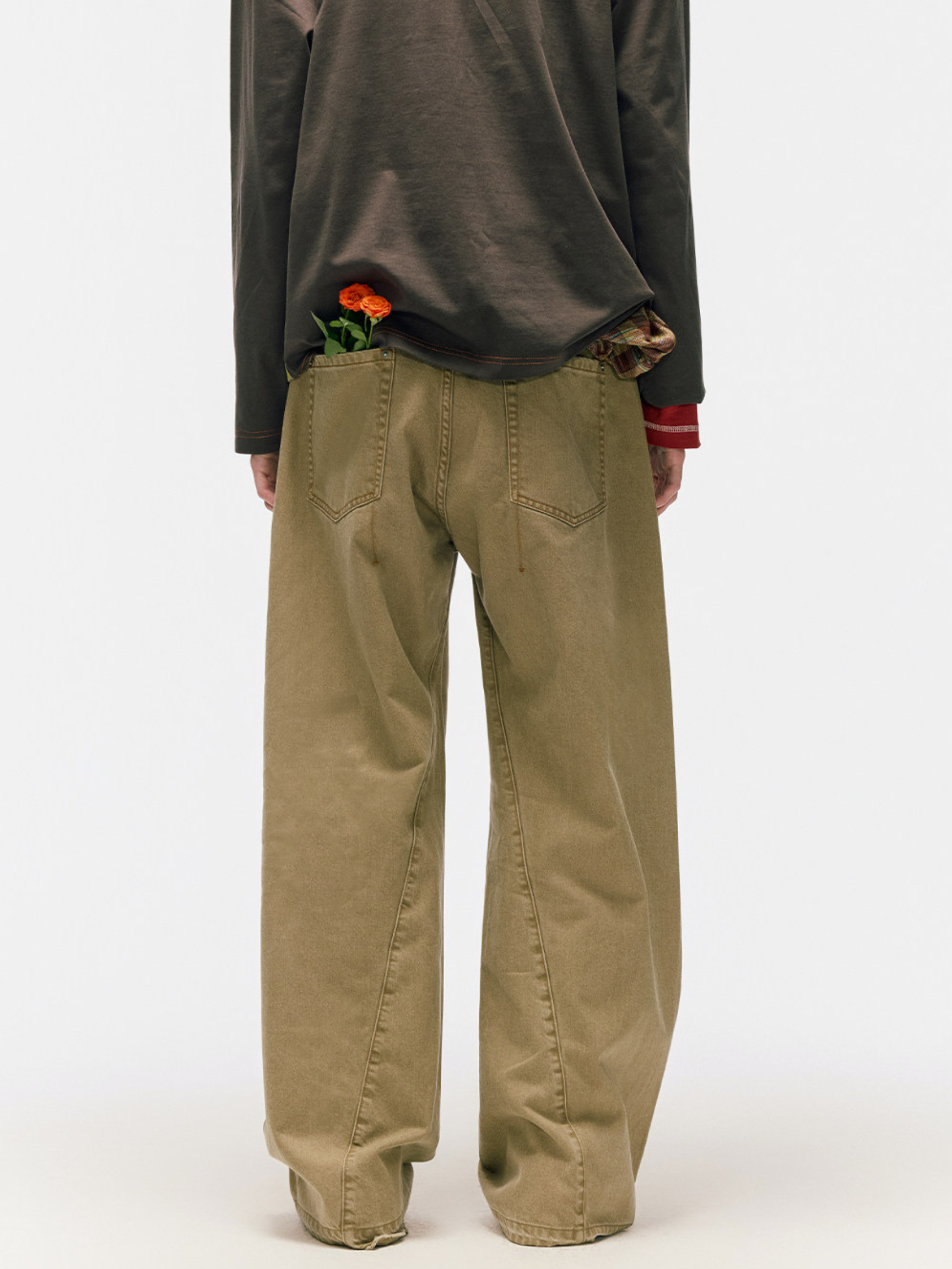 FreeSpirit - Unisex Slub Cotton Curved-Leg Pants