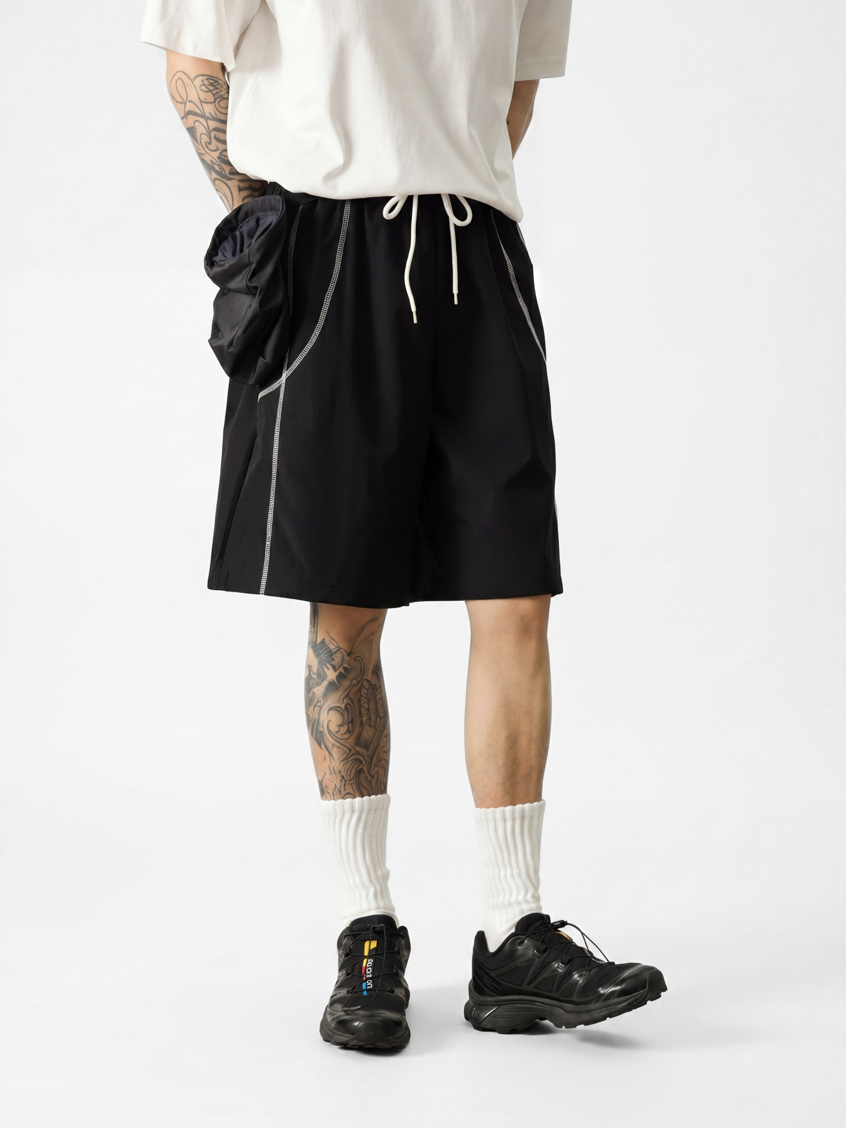 AlpineMist - Men's Colorblock Lightweight Quick-Dry Athletic Shorts