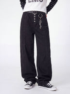 Dewpoint - Button Straight-Leg Wide Cargo Pants