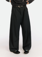 FernGully - Unisex Breathable Striped Relaxed Drape Wide-Leg Pants