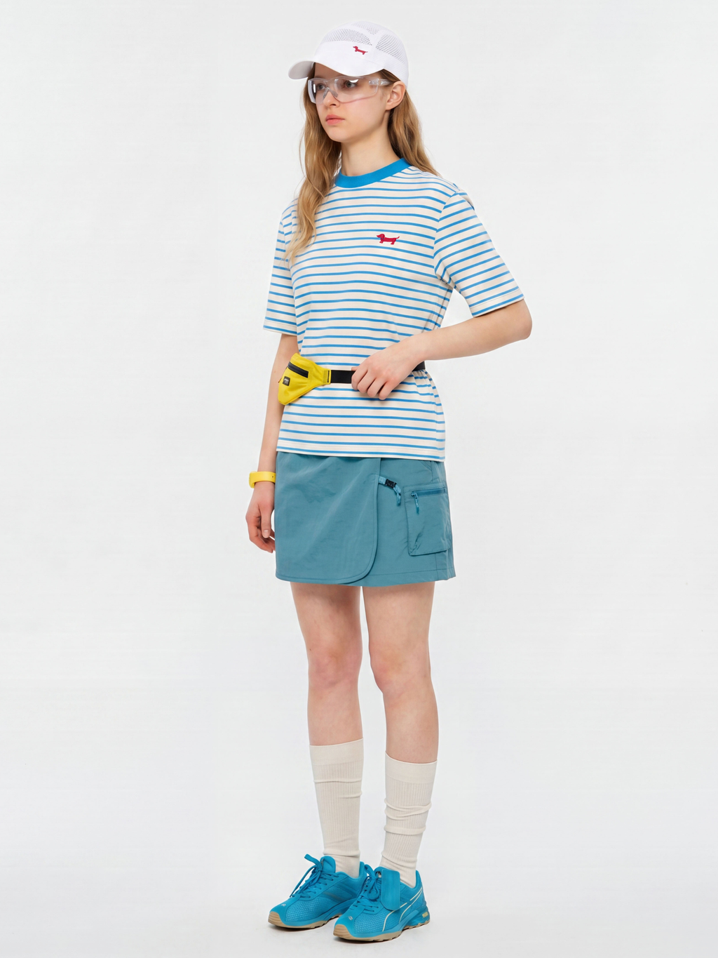 StillCloak - Striped Embroidered Cotton Relaxed T-Shirt