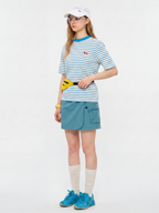 StillCloak - Striped Embroidered Cotton Relaxed T-Shirt