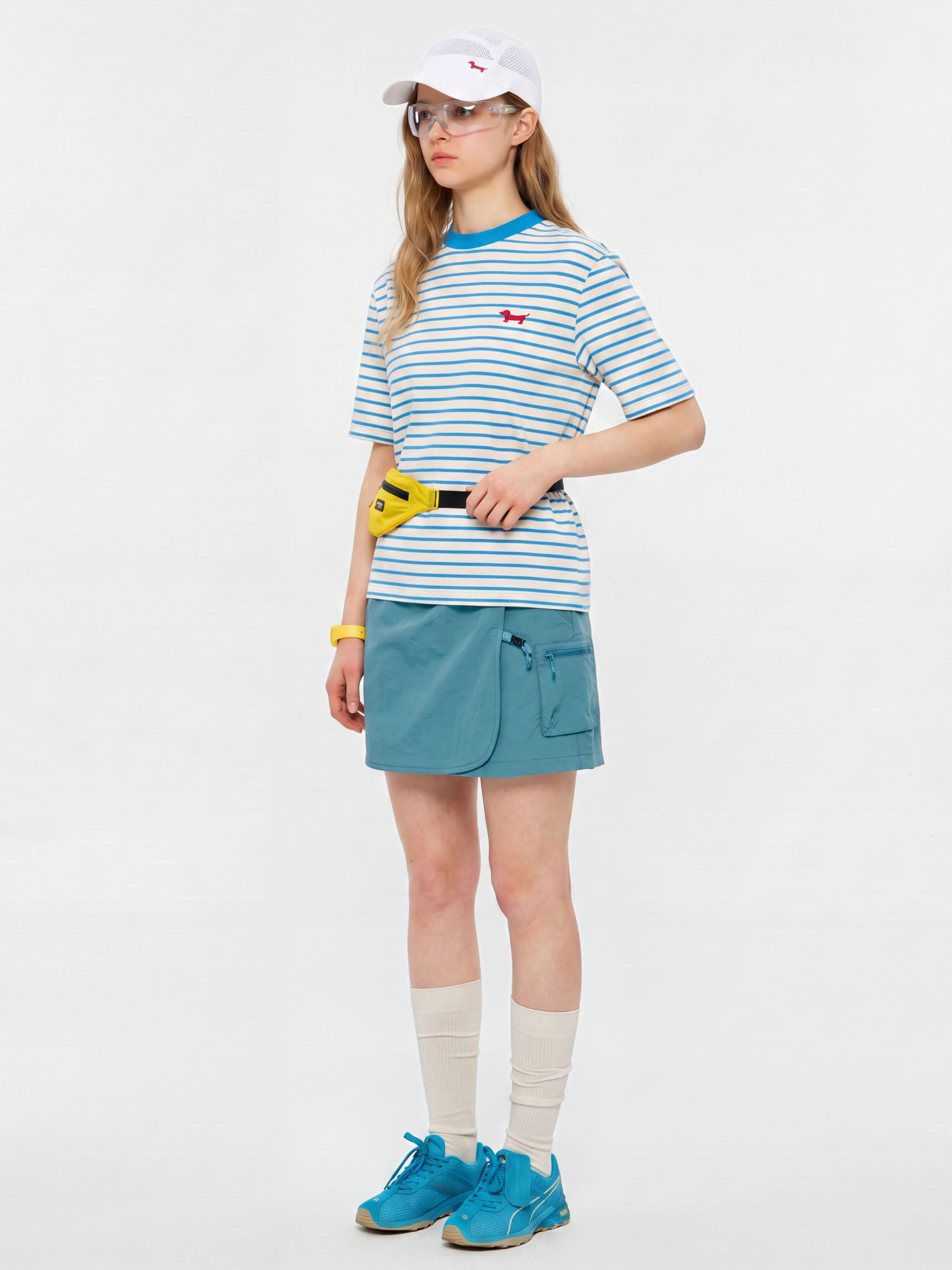 StillCloak - Striped Embroidered Cotton Relaxed T-Shirt
