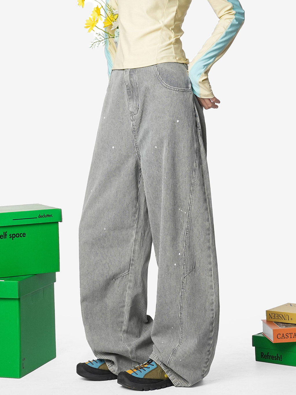 Highclimb - Striped Straight-Leg Pants