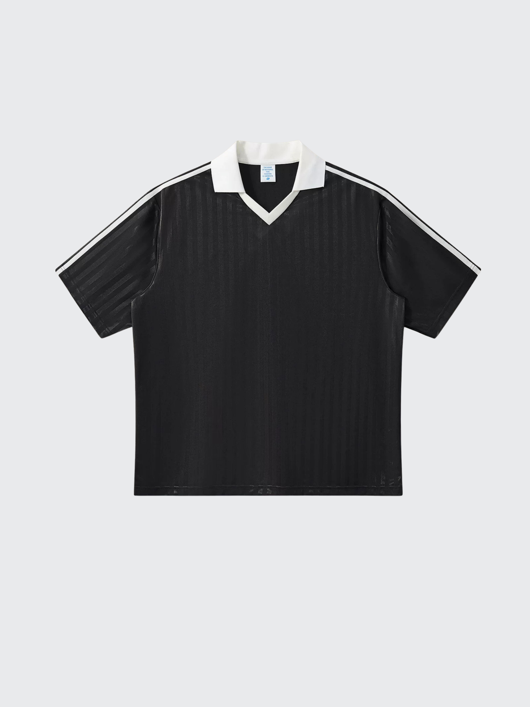DashFit - Unisex Lightweight Striped V-Neck T-Shirt