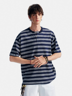 CrestWrap - Men's Lyocell Blend Henley Short Sleeve T-Shirt