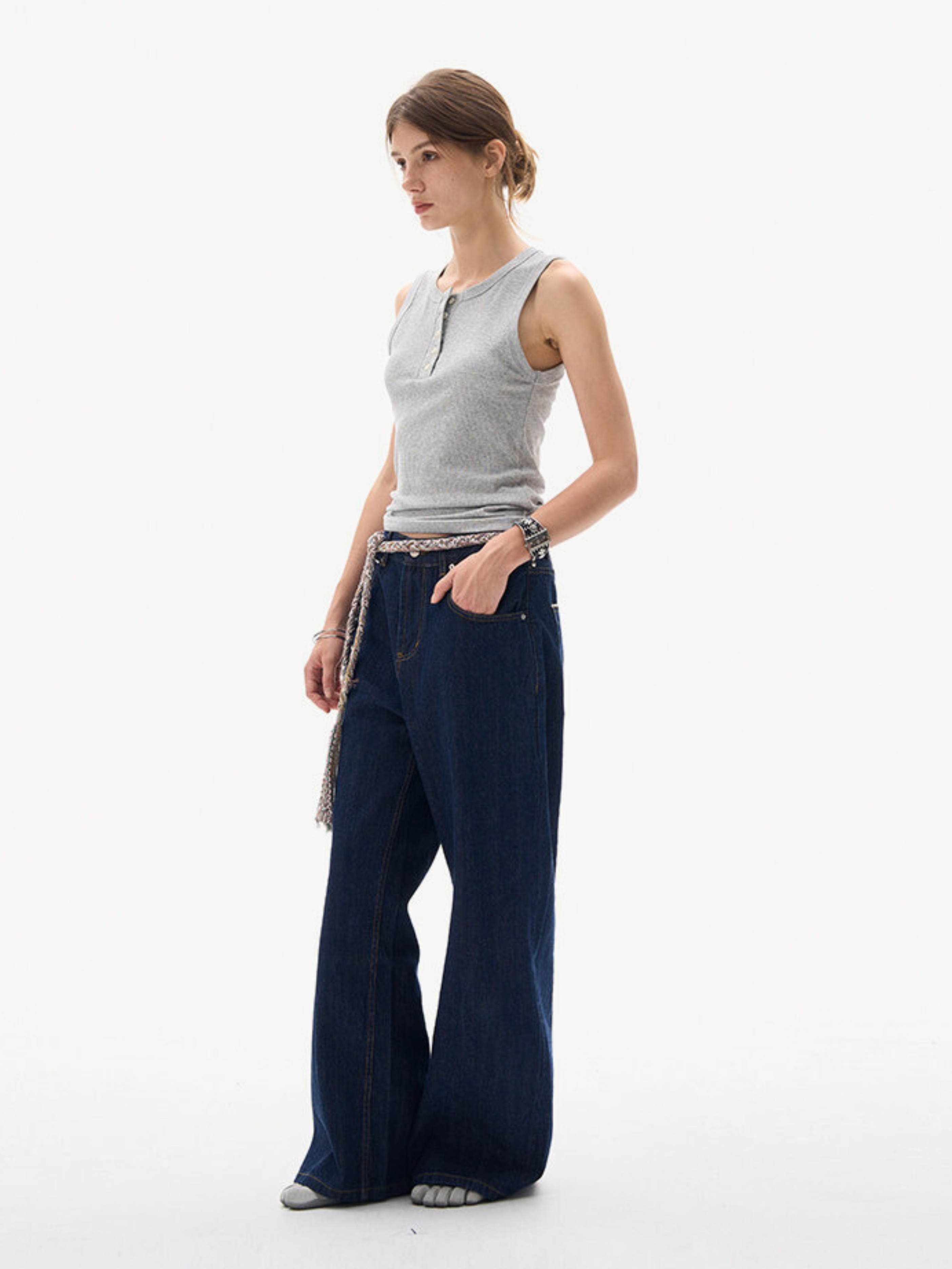 Frostfall - Slim Fit Ribbed Sleeveless Tank Top