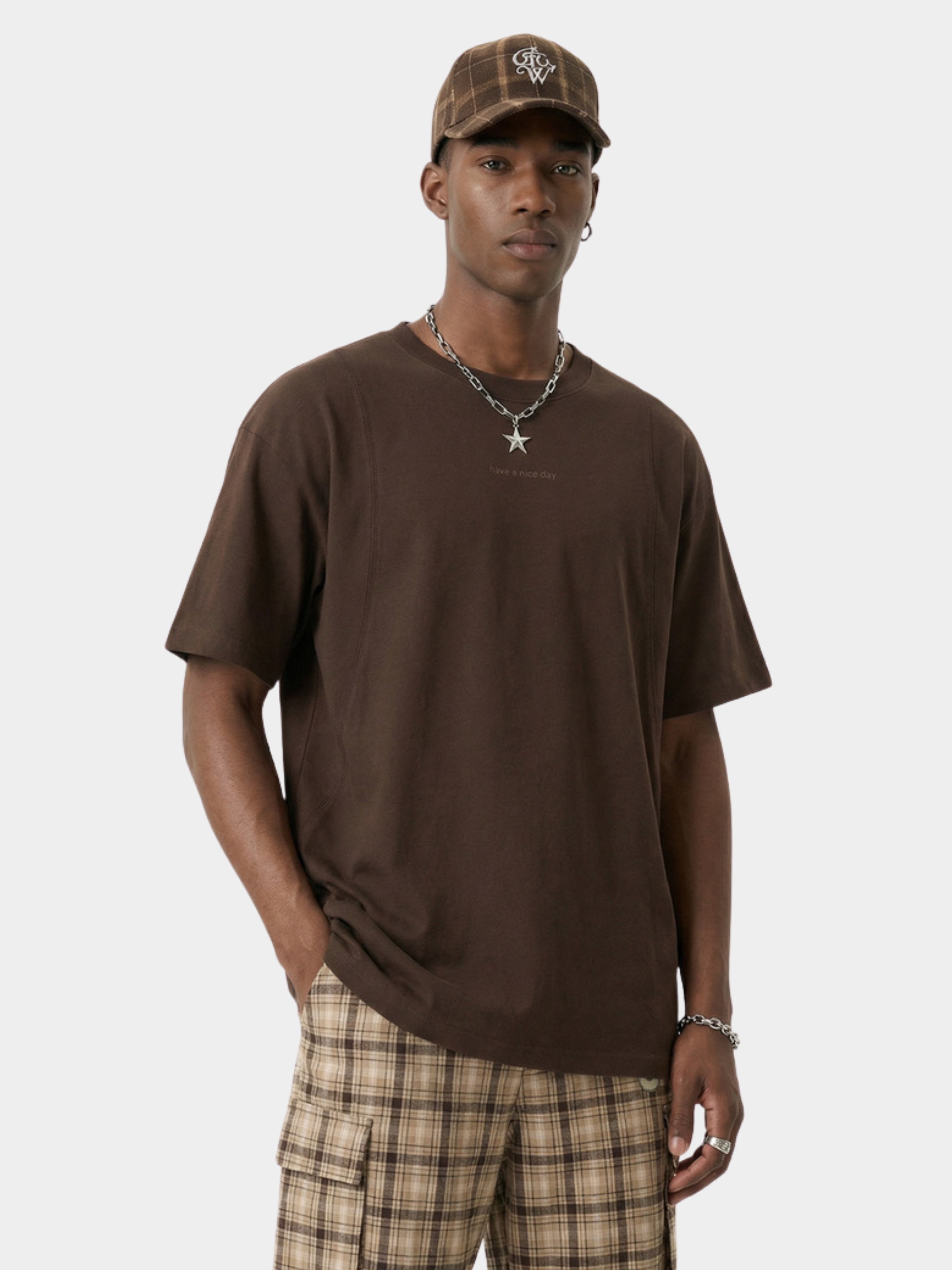 PineWind - Unisex Breathable Cotton Letter Print T-Shirts