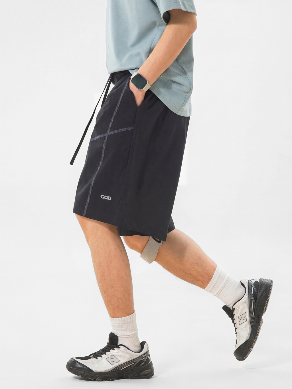 Pinefall - Men's Water-Repellent Reflective Athletic Shorts