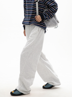 FrostDeck - Curved Seam Straight-Leg Wide Sweatpants