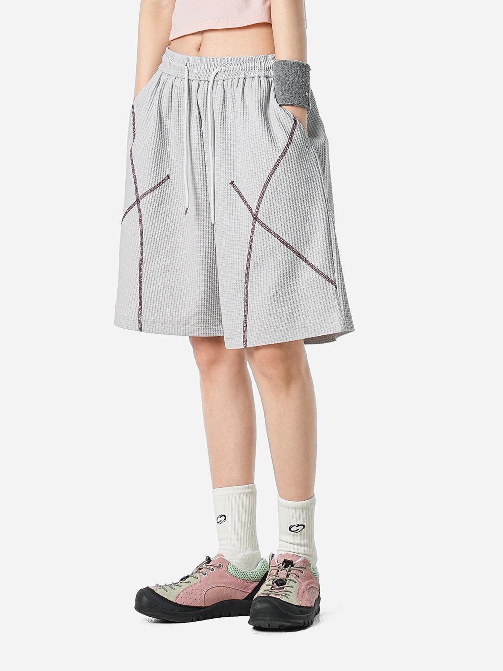 Emberbreeze - Unisex Moisture-Wicking & Quick-Dry Contrast Stitch Knit Shorts