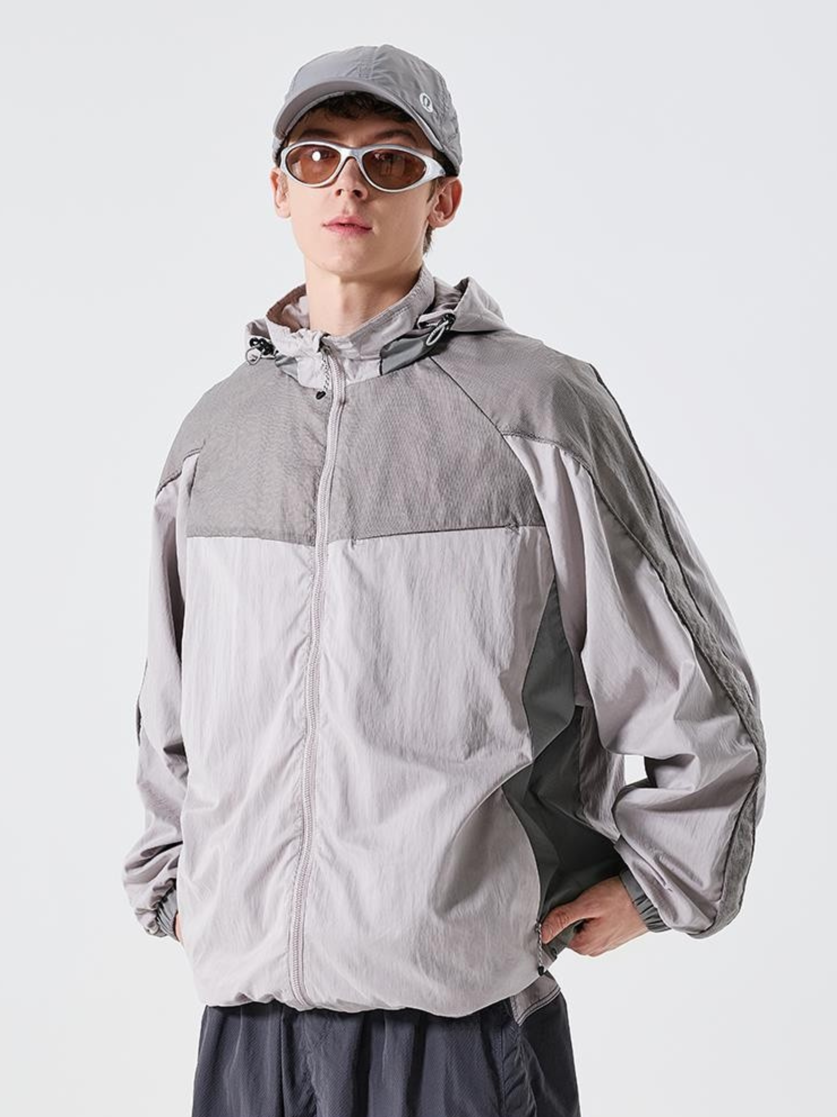 Trailmark - Unisex Colorblock Hooded Windbreaker Jacket
