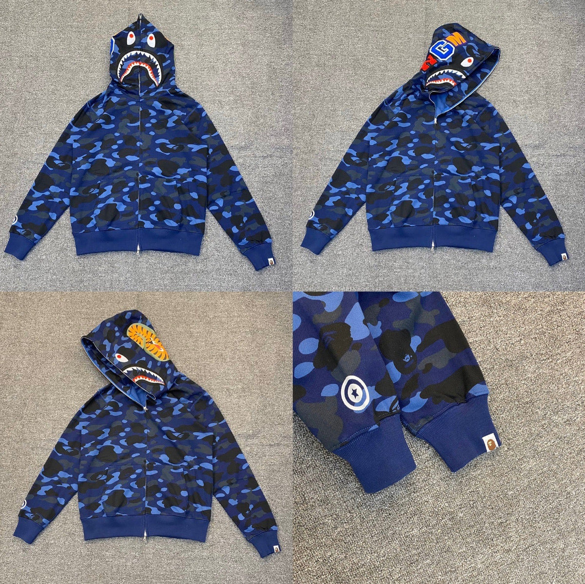 BAPE Shark Camo Full Zip Hoodie