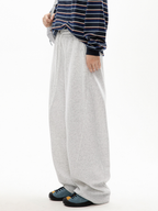 FrostDeck - Curved Seam Straight-Leg Wide Sweatpants