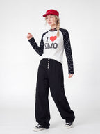 Dewpoint - Button Straight-Leg Wide Cargo Pants
