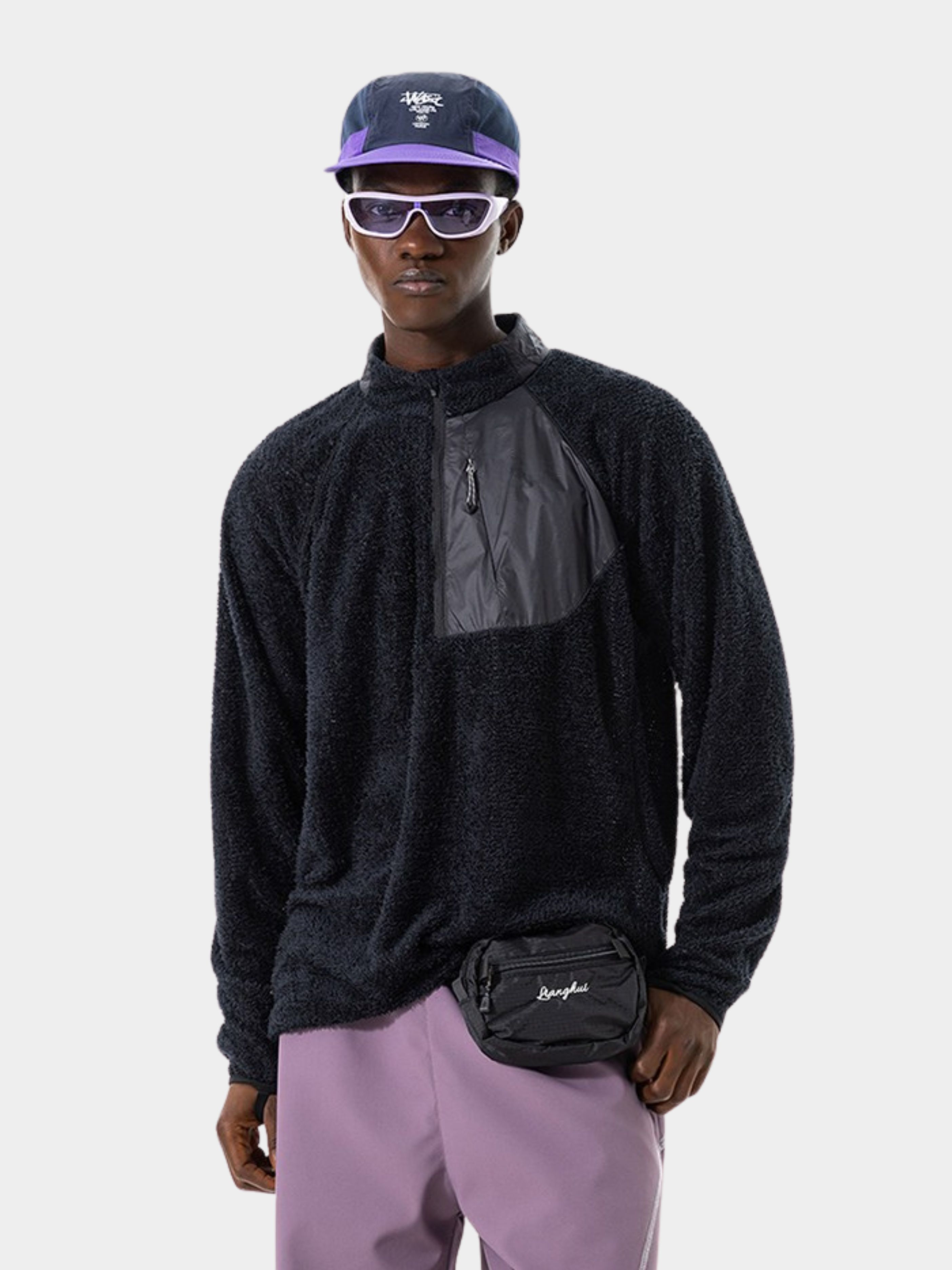 Arcadia - Unisex Half-Zip Fleece Liner Mock Neck Sweatshirt