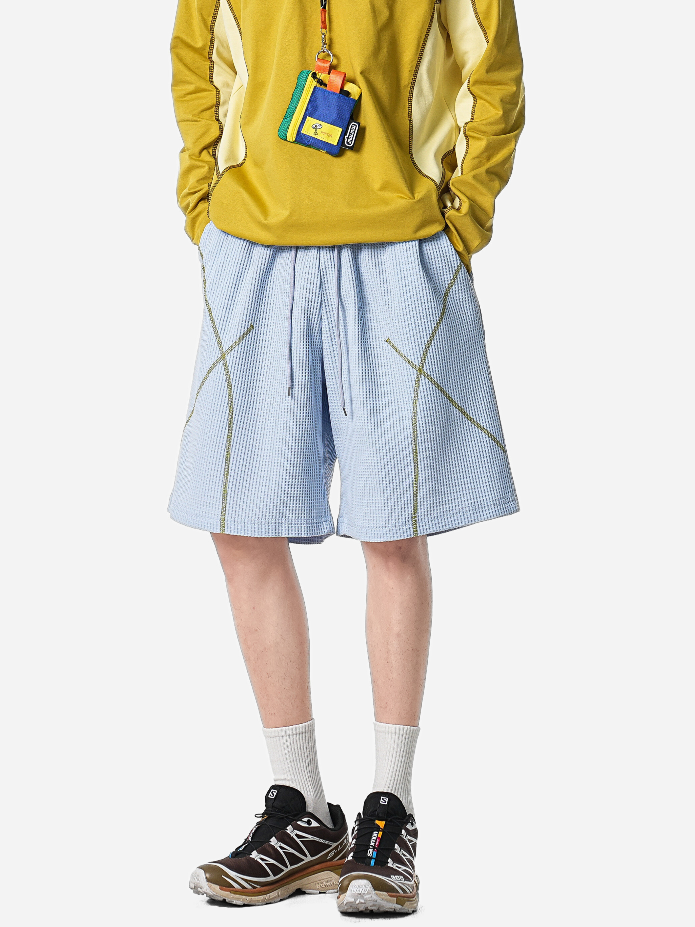 Emberbreeze - Unisex Moisture-Wicking & Quick-Dry Contrast Stitch Knit Shorts