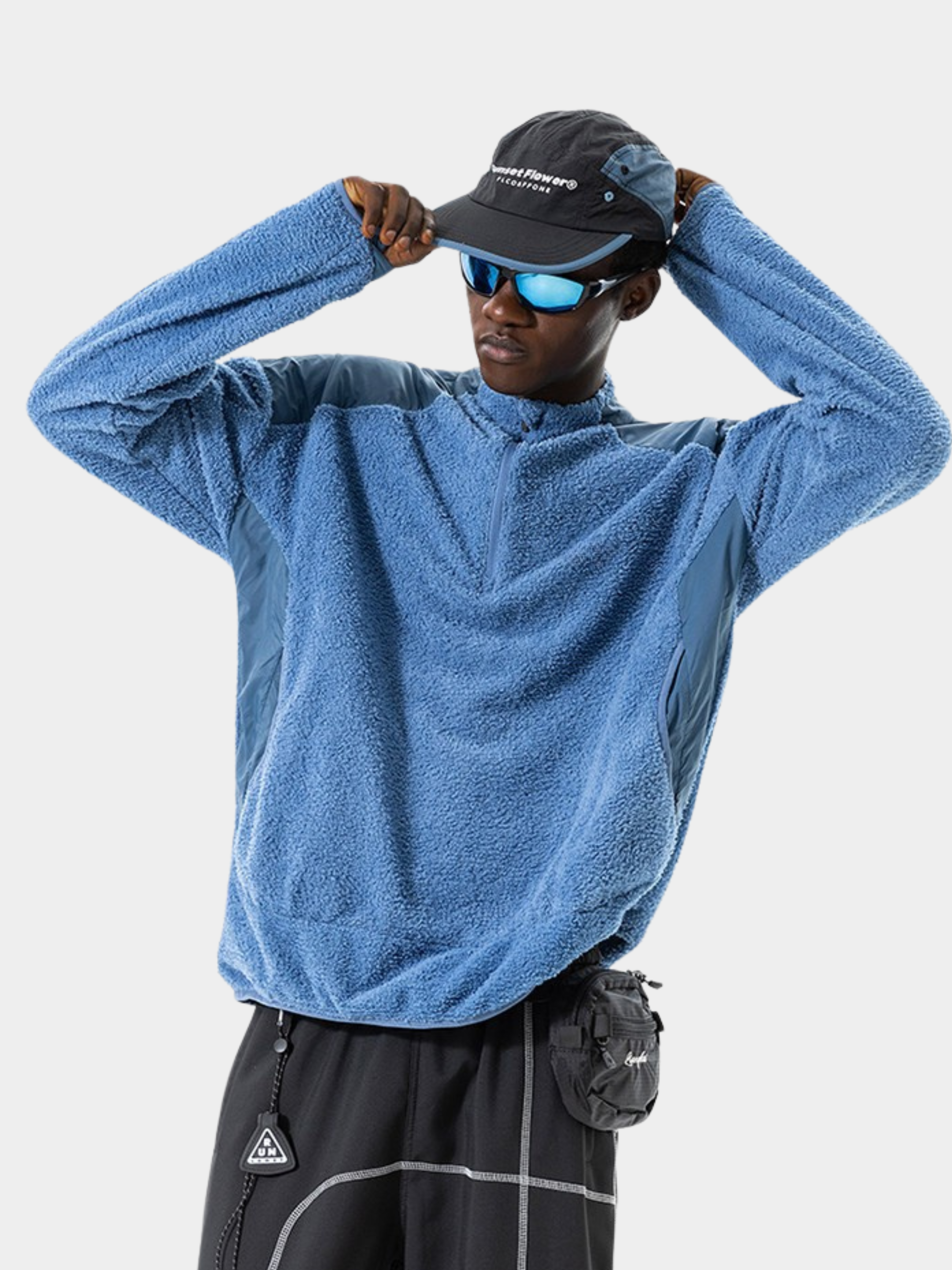 Ashtop - Unisex Thermal Fleece Half-Zip Mock Neck Sweatshirt
