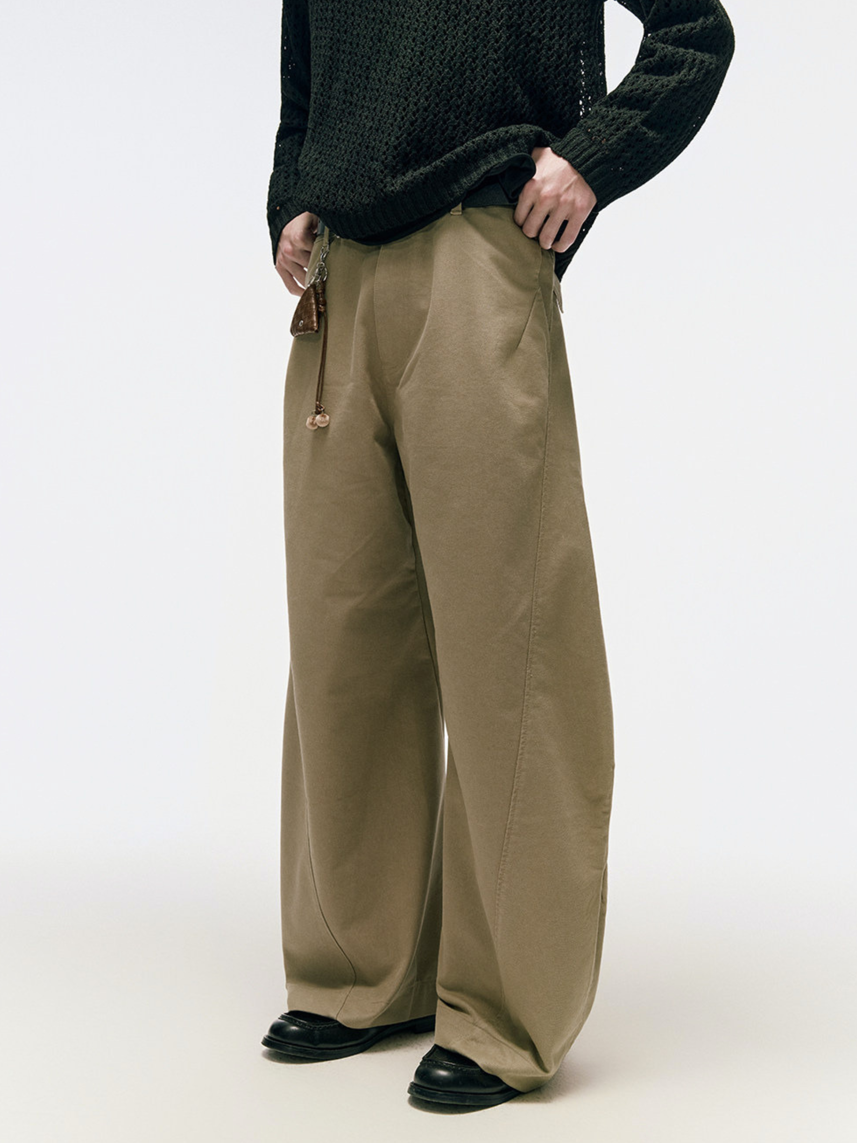 SandDune - Unisex Pleated Curved-Leg Utility Pants