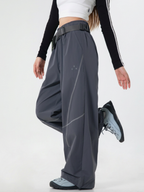 Frostspire - Contrast Cross-Line Adjustable Paratrooper Pants