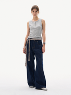 Frostfall - Slim Fit Ribbed Sleeveless Tank Top