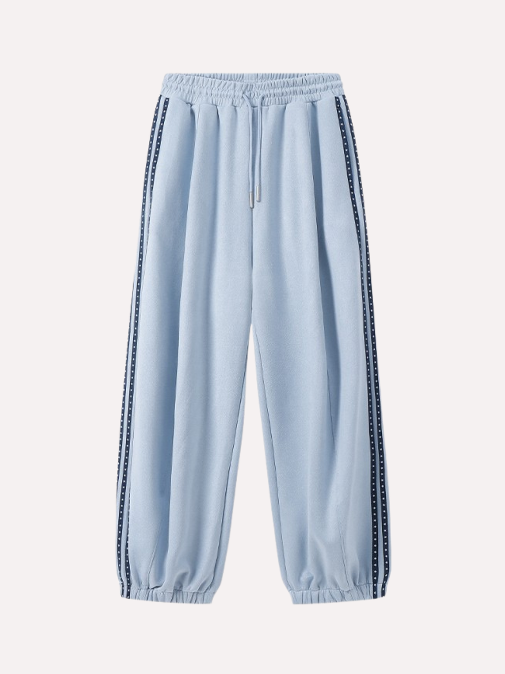 Skyflame - Faux Suede Star Webbing Jogger Pants