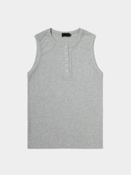 Frostfall - Slim Fit Ribbed Sleeveless Tank Top