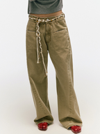 FreeSpirit - Unisex Slub Cotton Curved-Leg Pants