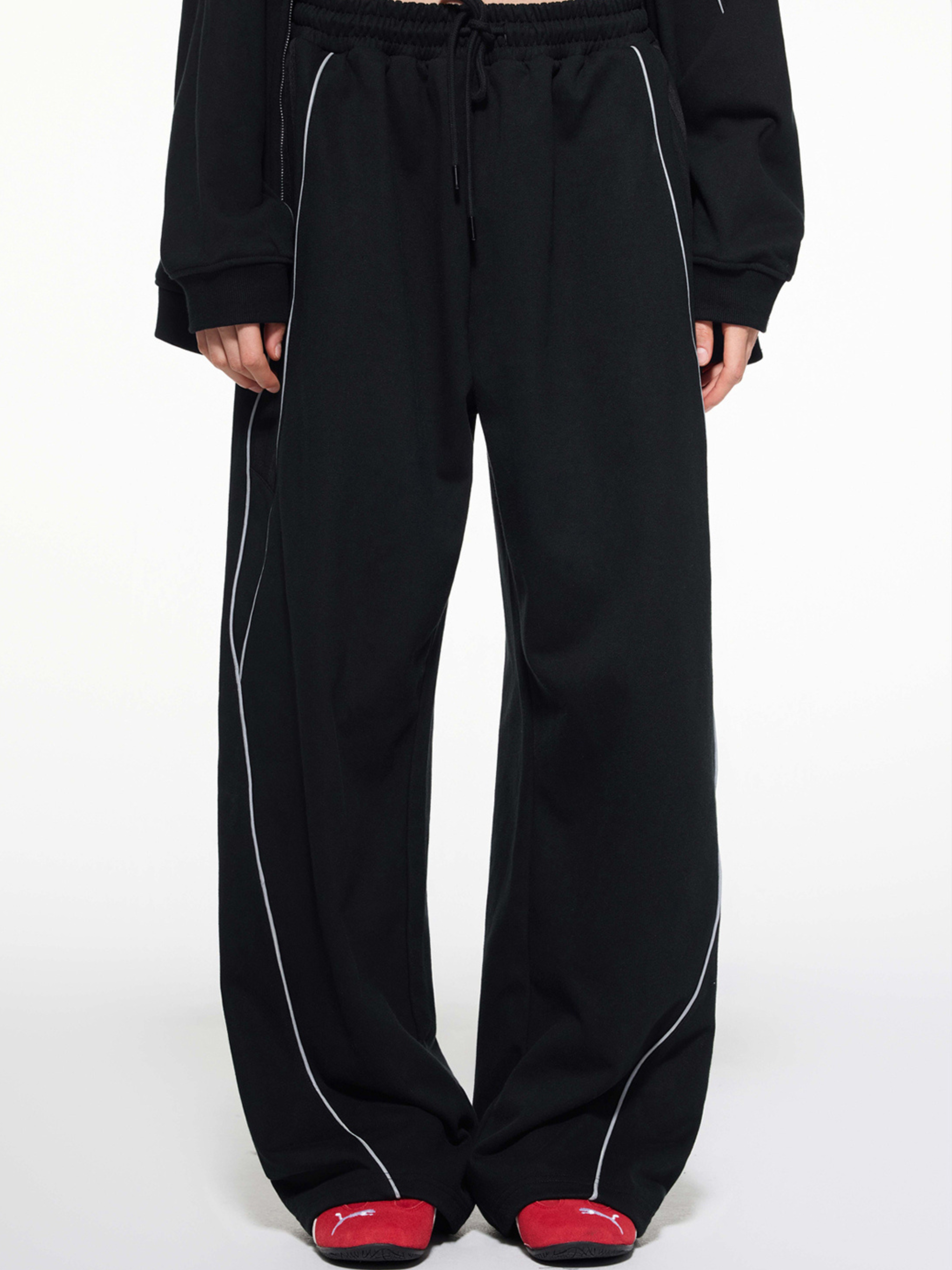 Thunderclaw - Unisex Reflective Stripe Straight-Leg Jogger Pants