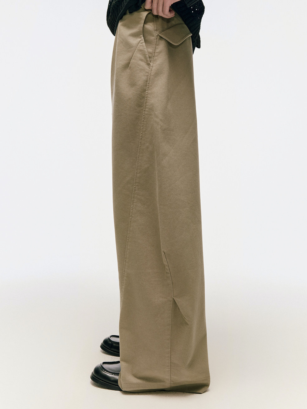 SandDune - Unisex Pleated Curved-Leg Utility Pants