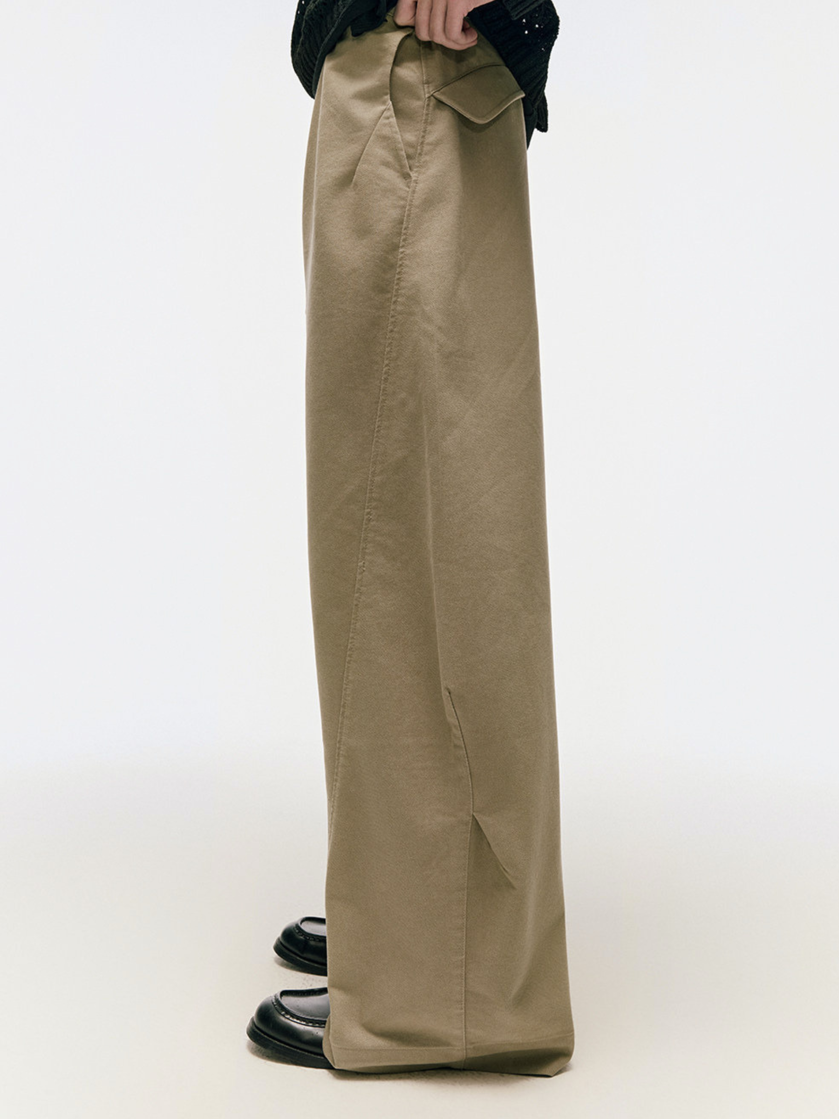 SandDune - Unisex Pleated Curved-Leg Utility Pants