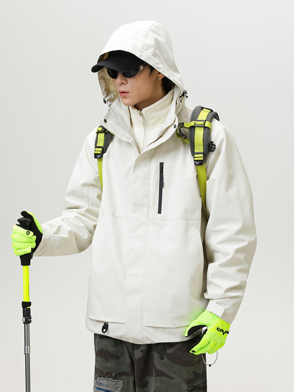 Spirewood - Unisex Water-Repellent 3-in-1 Detachable Hard Shell Jacket
