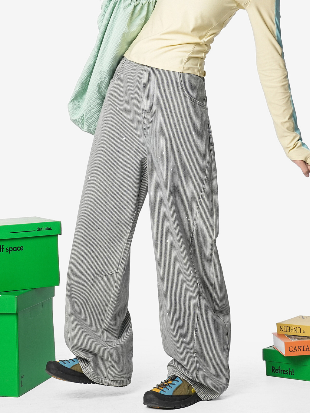 Highclimb - Striped Straight-Leg Pants
