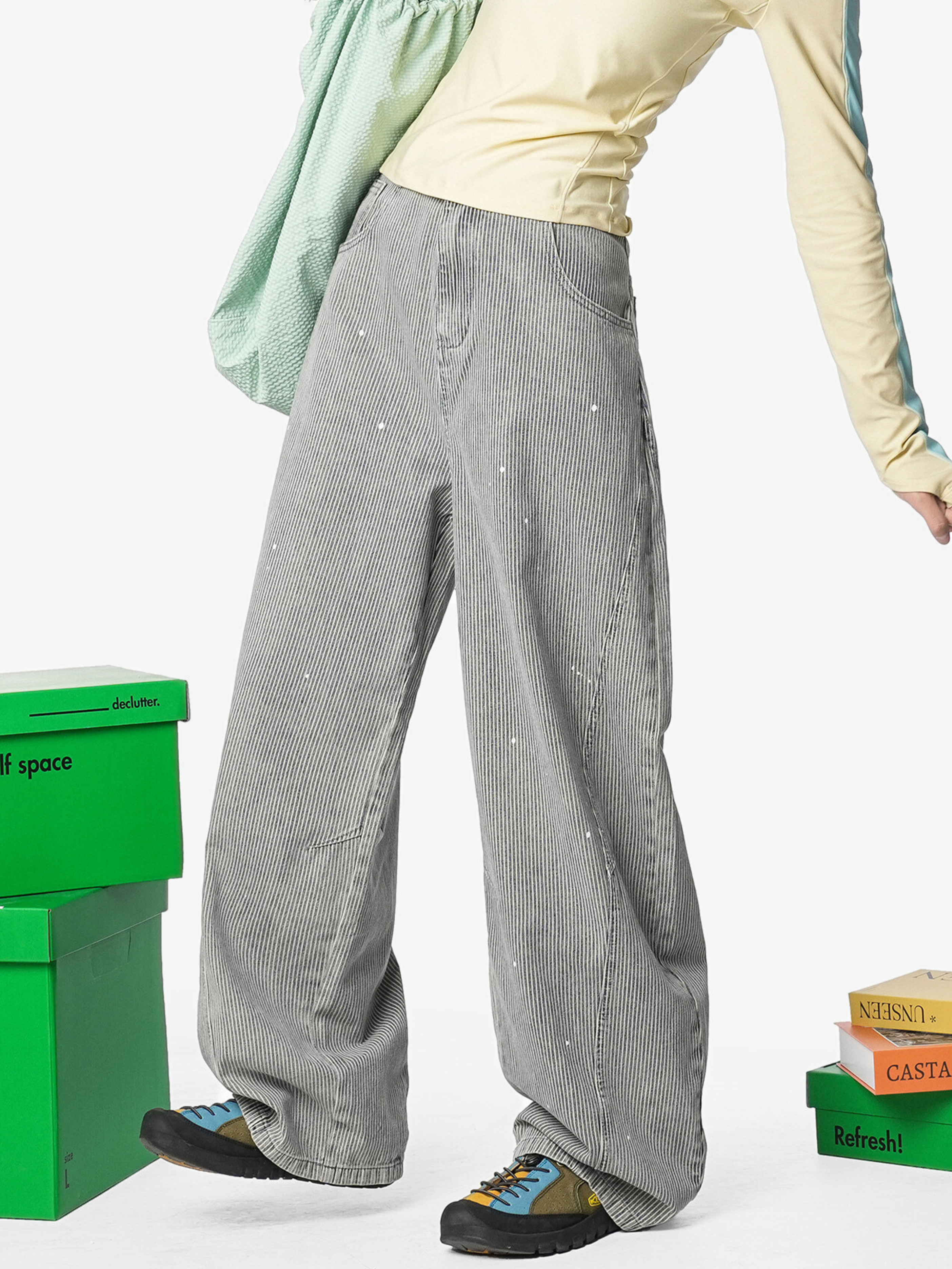 Highclimb - Striped Straight-Leg Pants