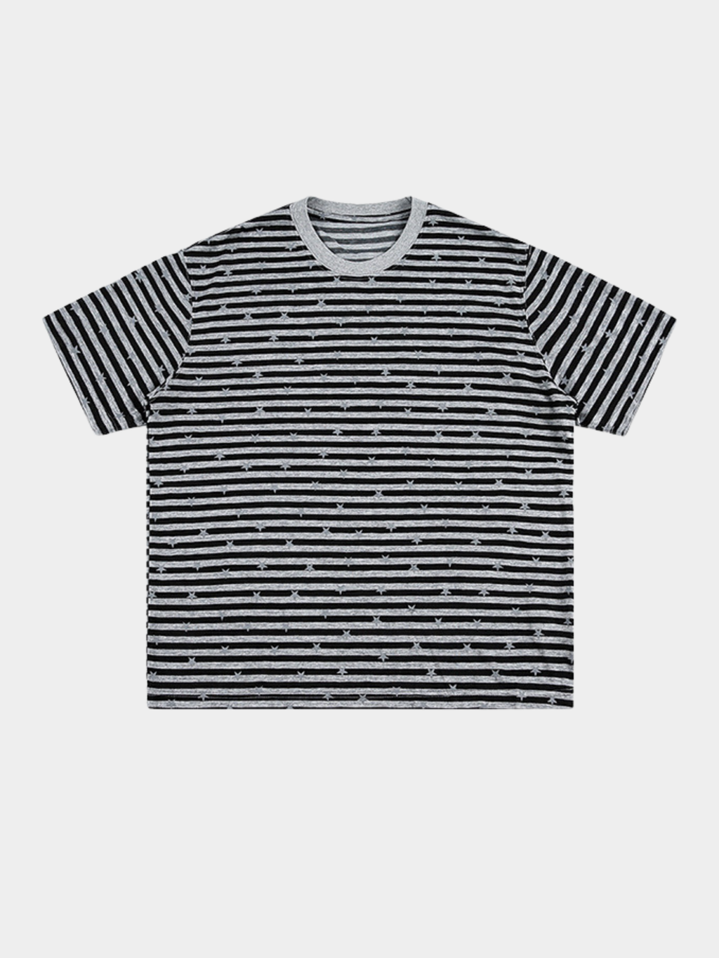 Ashdrift - Unisex Striped Star Lyocell Short Sleeve T-Shirt