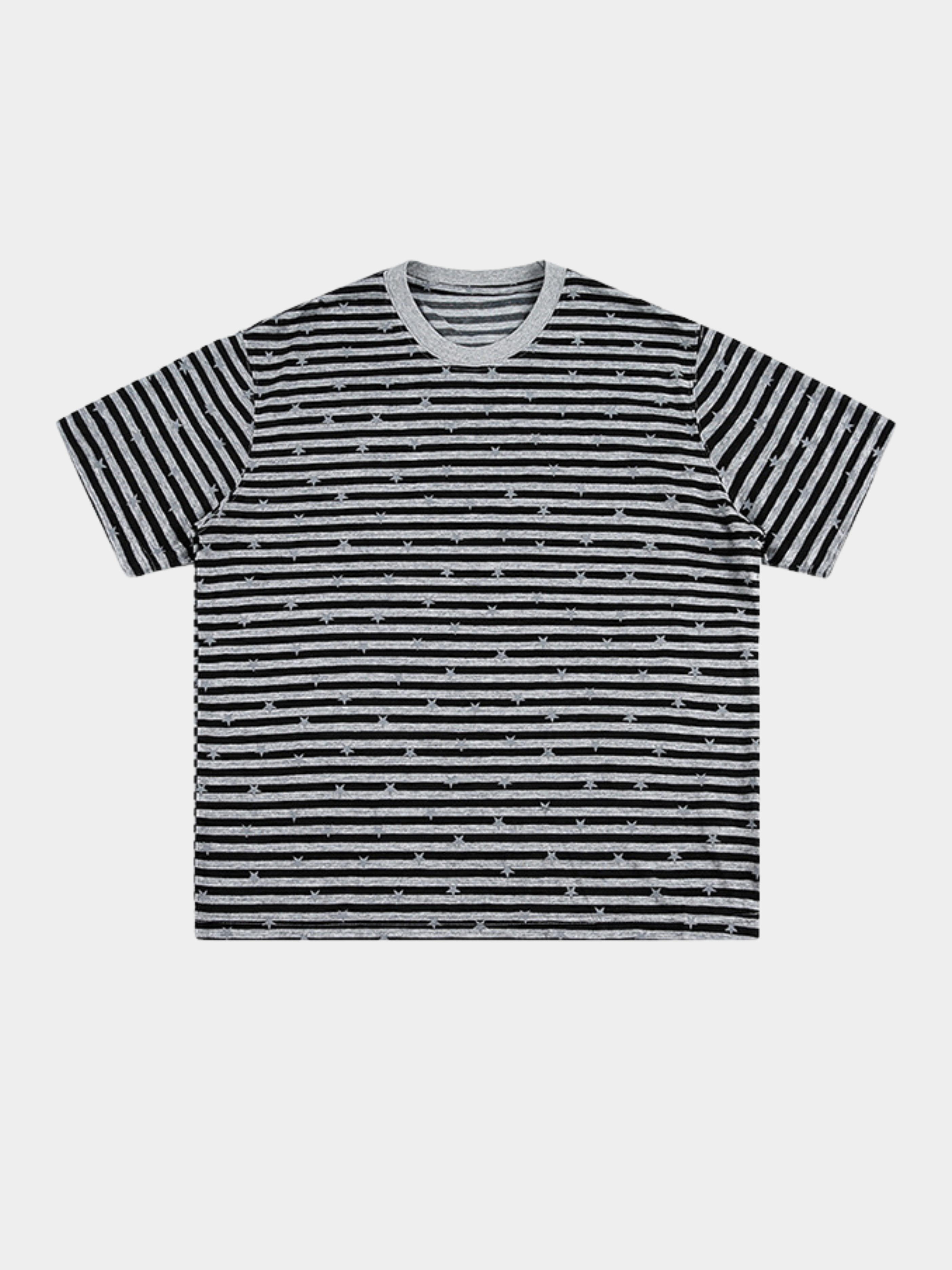 Ashdrift - Unisex Striped Star Lyocell Short Sleeve T-Shirt