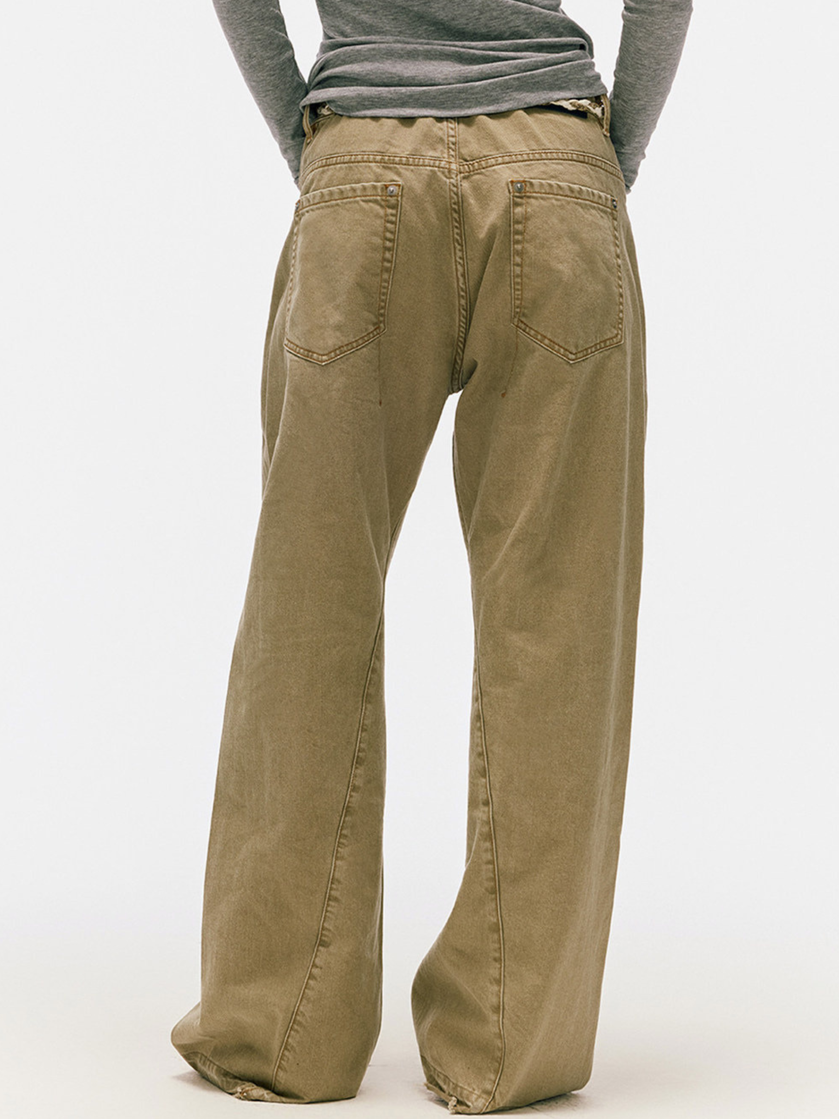 FreeSpirit - Unisex Slub Cotton Curved-Leg Pants