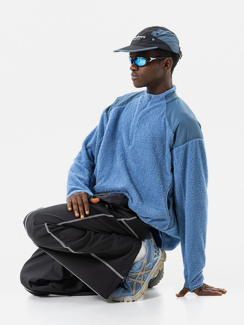 Ashtop - Unisex Thermal Fleece Half-Zip Mock Neck Sweatshirt