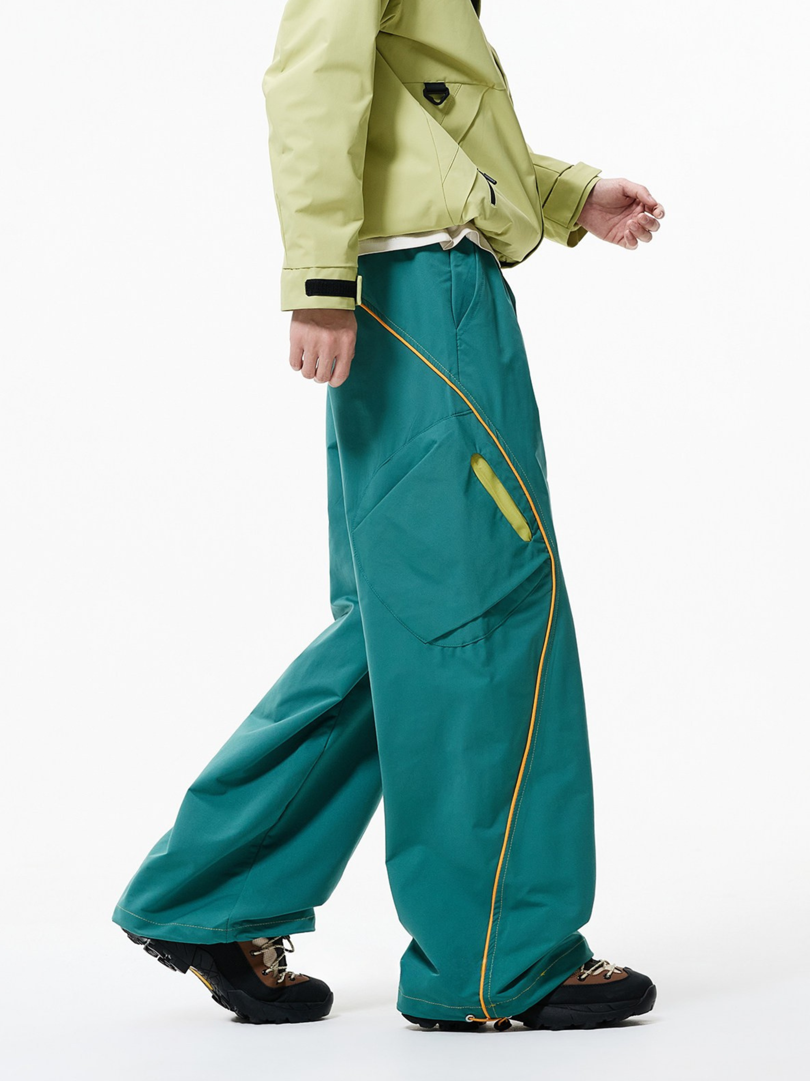 Firesurge - Unisex Contrast-Panel Water-Repellent Paratrooper Pants