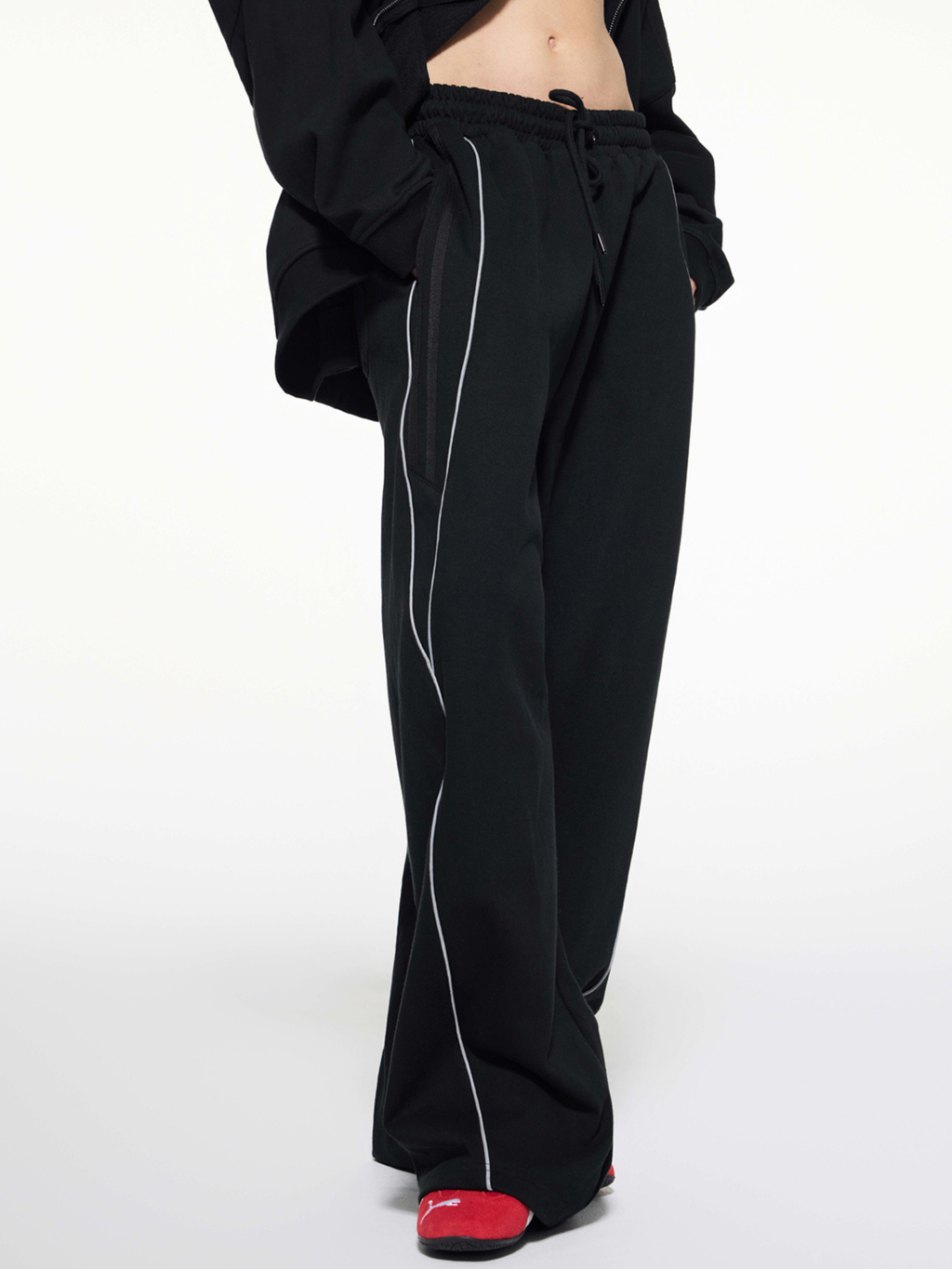Thunderclaw - Unisex Reflective Stripe Straight-Leg Jogger Pants