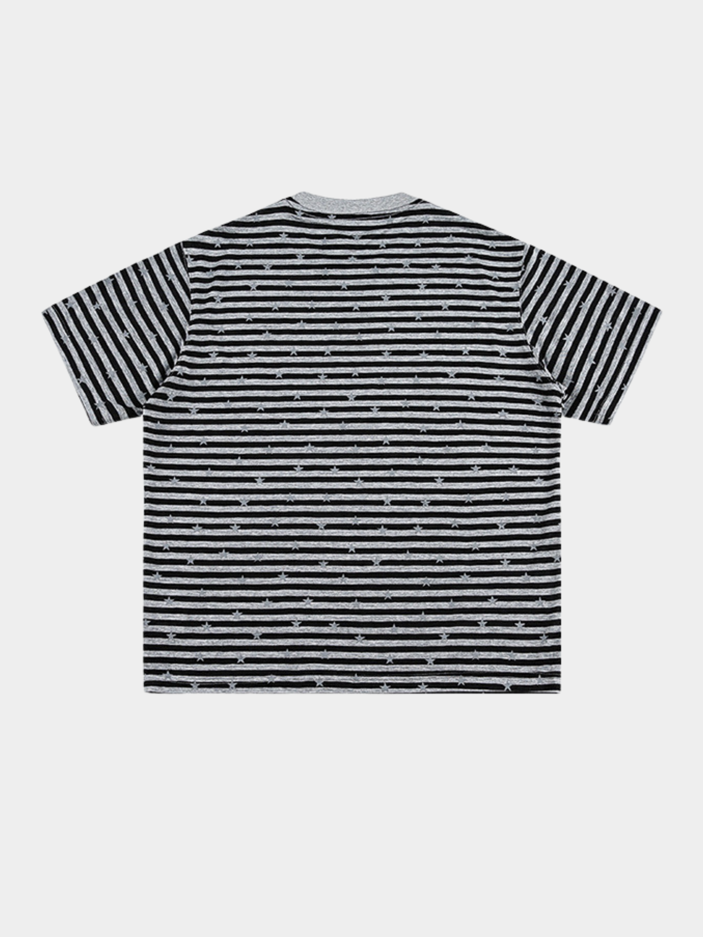 Ashdrift - Unisex Striped Star Lyocell Short Sleeve T-Shirt