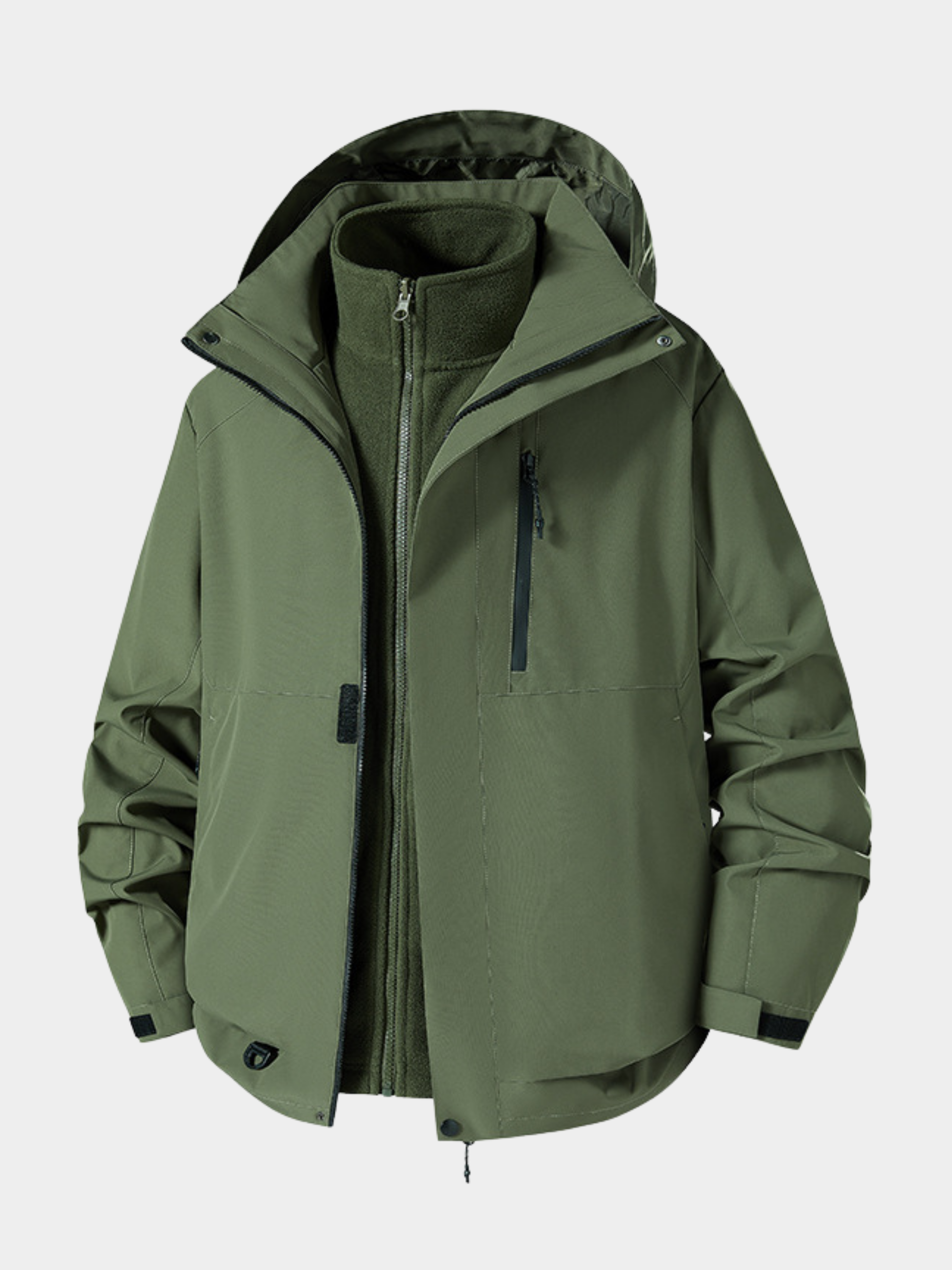 Spirewood - Unisex Water-Repellent 3-in-1 Detachable Hard Shell Jacket
