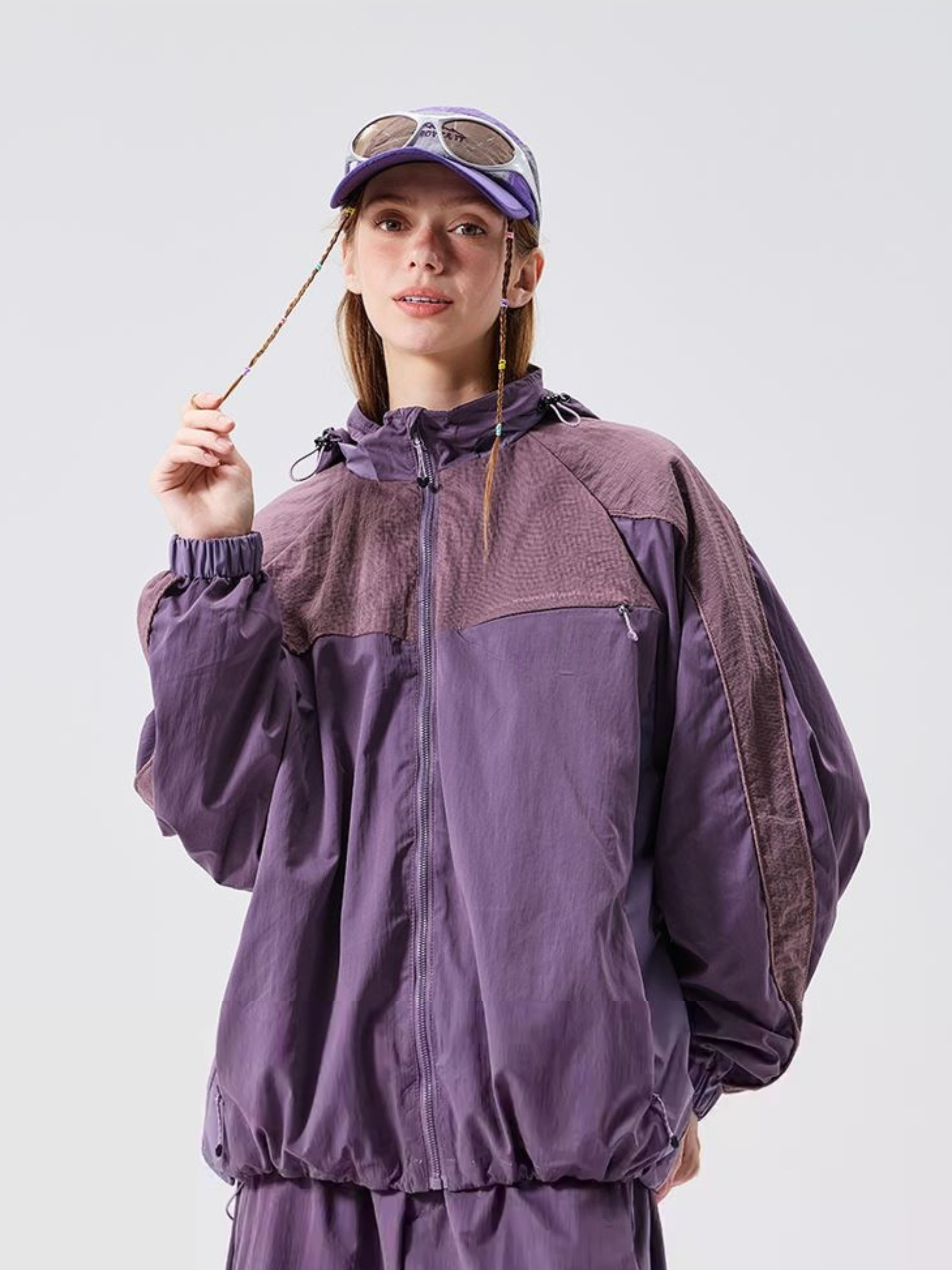 Trailmark - Unisex Colorblock Hooded Windbreaker Jacket