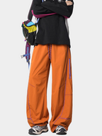 FoxView - Unisex Three-Proof Colorblock Striped Curved-Cut Pants