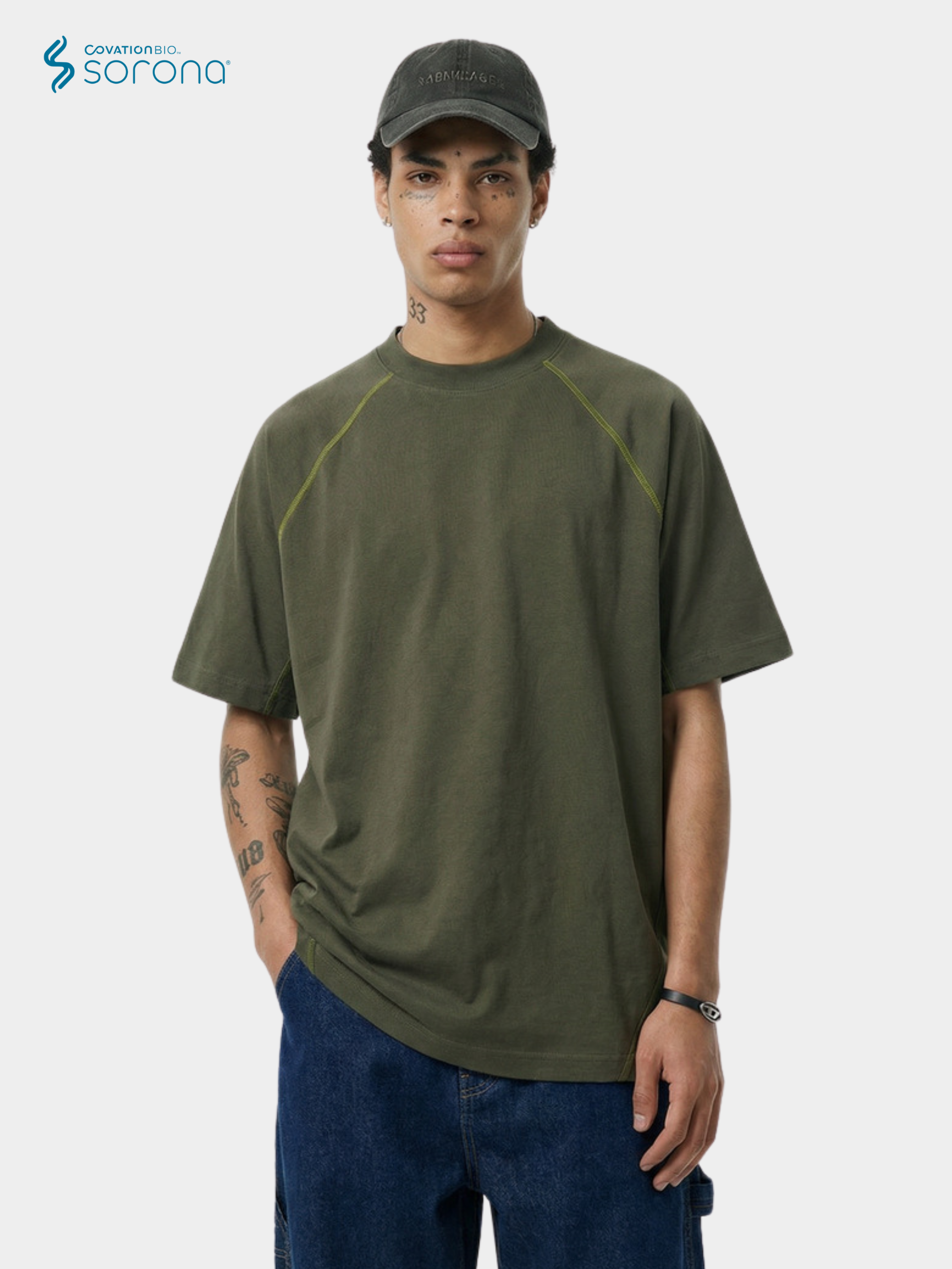 Meander - Men's Sorona® Cooling Color-Block Raglan T-Shirt